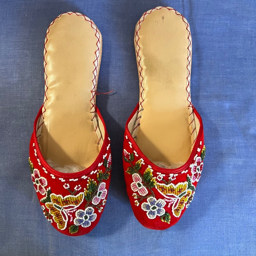Hand beaded Slippers made in Hong Kong